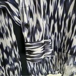 Armani Exchange  White, Purple, and Navy Button Up Blouse Size S Photo 5