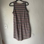 Eddie Bauer  Striped Tank Dress Size Small Drawstring Waist‎ Cotton USA Casual Photo 6