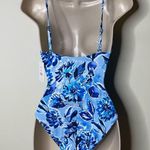 ANDIE  The Baia Pullover One Piece Swimsuit Floral Blue Womens XS NEW Photo 3