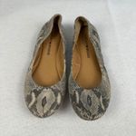 Lucky Brand Womens 7 Ballet Flats Snakeskin Slip On Casual Comfort Shoes Photo 1