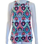 Buckhead Betties  pink blue paisley halter tank size small Photo 0