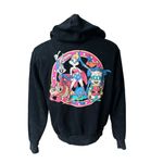 Looney Tunes DC Comics Full Zip Up Hoodie in Black Wash, Junior Sz S Photo 4