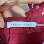 Susana Monaco  Laser Cut Bandage Crop Top Oxblood Red XL Photo 3