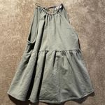 Sonoma  Tank Top Womens Medium Sage Green Halter Knit Shirt Tiered Tie Back Photo 0