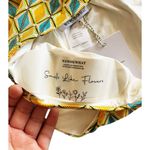 We Wore What Metallic Geo Bikini Set Ruched Bottom Claudia Top Orange Blue Large Photo 9