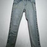 Free People Women’s Denim Lace-Up boho hippie moto grunge Jeans Size 26x26 Photo 0