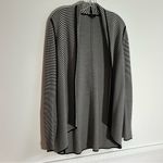 Talbots cardigan open front black and white knit stripe size XS Photo 1