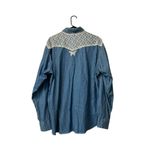 Black Canyon Denim Button Shirt Embroidered Lace Size XL Western‎ Women Vintage Blue Photo 1