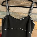 XScape  Black Studded Spaghetti‎ Strap Evening Maxi Dress Size 8 Photo 3