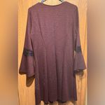 Elle Marooon Bell Sleeve Sweater Dress Photo 1