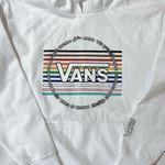 Vans “Off The Wall” White Rainbow Graphic Pullover Sweater Sweatshirt Hoodie Size XXS 🛹 Photo 2