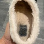 Tory Burch Miller Black Suede Shearling Reva Slip Photo 9