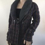 ZARA TRF Fiber Textured Plaid Coat Jacket M Photo 0