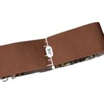 Brown Woven Stretch Fashion Statement Belt Sz M/L Photo 2
