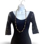 Vintage Tan & Black Beaded Necklace Photo 1