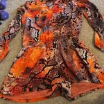 Hale Bob  red colorful romper small Photo 2