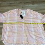 Kut From The Kloth Button up shirt Light Pink/Peach plaid Womens XS Boxy fit NWT Photo 7