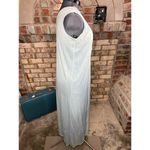Nightgown Blue Lace satin long v neck Size L Photo 8