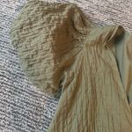 Abercrombie & Fitch  Olive Green Puff Sleeve Trapeze Mini Dress Photo 8