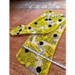 Italian Made Sheer Cotton Designer Scarf Newspaper Print Black Photo 4