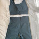 Shorts and sport bra active gym set Blue Photo 0