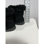 Kohls Woman’s So Paulinablck Black Faux Suede Fur Lined Warm Winter Boots 10 M Photo 3