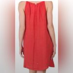 Burnt Orange Sleeveless Summer Italian Linen Dress Size M Photo 1
