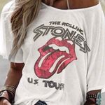 Boutique Rolling Stones US Tour Tongue Graphic T-shirt. New Photo 0