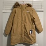 The North Face  Arctic Parka Coat Down Antelope Tan Brown 2X Fur Hood Winter Photo 2