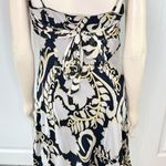 Ann Taylor Black Baby Doll Silk Dress w/ Yellow Floral Print & Removable Straps Photo 3