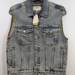 Maje  E18BENEDICTE Denim Vest Blue Sleeveless Jean Jacket NWT – Size 38 Photo 0