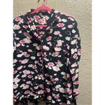 Victoria's Secret Victoria’s Secret Black With Pink Lips Pajama Set Woman’s Size Small Photo 1