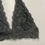 Free People  Intimately Bralette Galloon Lace Halter Adjustable Band Floral Grey Photo 2