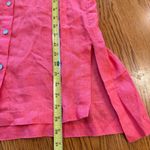 J. Jill‎ Love Linen Essential Shirt Small Coral Pink 100% Linen Button Front Top Photo 7