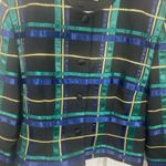 Talbots Vintage Black Multi Plaid Ribbon Jacket size 8 Christmas Holiday Festive Photo 7