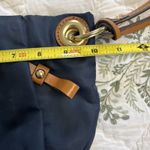 Vince Camuto Cris Blue Nylon Brown Leather Crossbody Tassel Bag Gold Photo 4