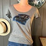PINK - Victoria's Secret Sequin Carolina Panthers Pink XS Grey Tee Photo 0