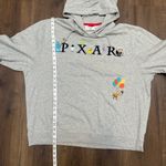 Disney  PIXAR Embroidered Hoodie Sweatshirt Grey XXL Monsters Inc Up Photo 6