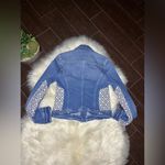 Paige  Vermont Denim Jacket Mosaic Tile Western Aztec sz small Photo 4