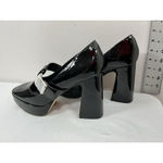 Womans Pb3 NWOT Coutgo Platform Mary Jane Pumps 9.5 Black Strap Buckle Close Photo 3