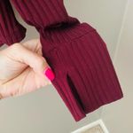 Madewell  Ribbed Long Sleeve Turtle Neck Top Maroon Sz Medium Photo 3