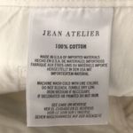 Jean Atelier Women’s Size 28 High Rise Flip Waist Distressed Denim Jeans White Photo 15