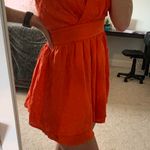 Miss Avenue Orange Romper Dress Photo 2