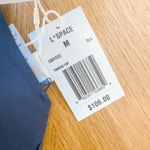 LSPACE Womens Bikini Top Size M Navy Lavender Triangle Swim Minimalist Coastal Blue Size M Photo 2