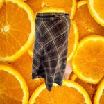 New Jones Wear Studio Brown and Tan‎ Plaid Long Skirt with Belt Dress Size 16 Photo 1