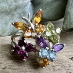 Nicole Miller  Sterling Butterflies & Flowers Ring Photo 0