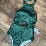 Kona Sol  Green Halter Onepiece Swimsuit NWT M Photo 2