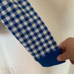 Talbots EUC Port Blue Gingham Print Crew Neck Sweatshirt Size S Photo 5