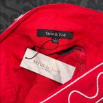 Strut & Bolt  embroidered midi dress linen sleeveless sun dress floral ruffle SM Photo 8