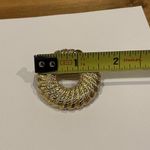 Monet Pretty Signed Brooch Pin Gold Tone Round Photo 1